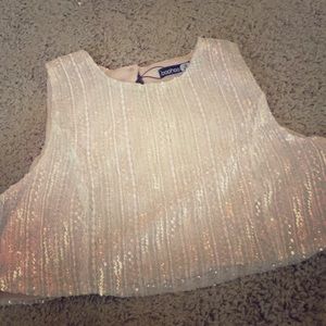 NWT Sequined crop top runs a little small